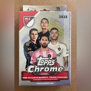 2025 Topps MLS Chrome Soccer Trading Card Hanger Box - NEW